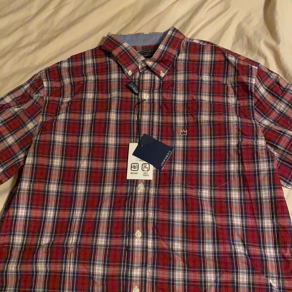 Crown and ivy, plaid, classic fit, medium